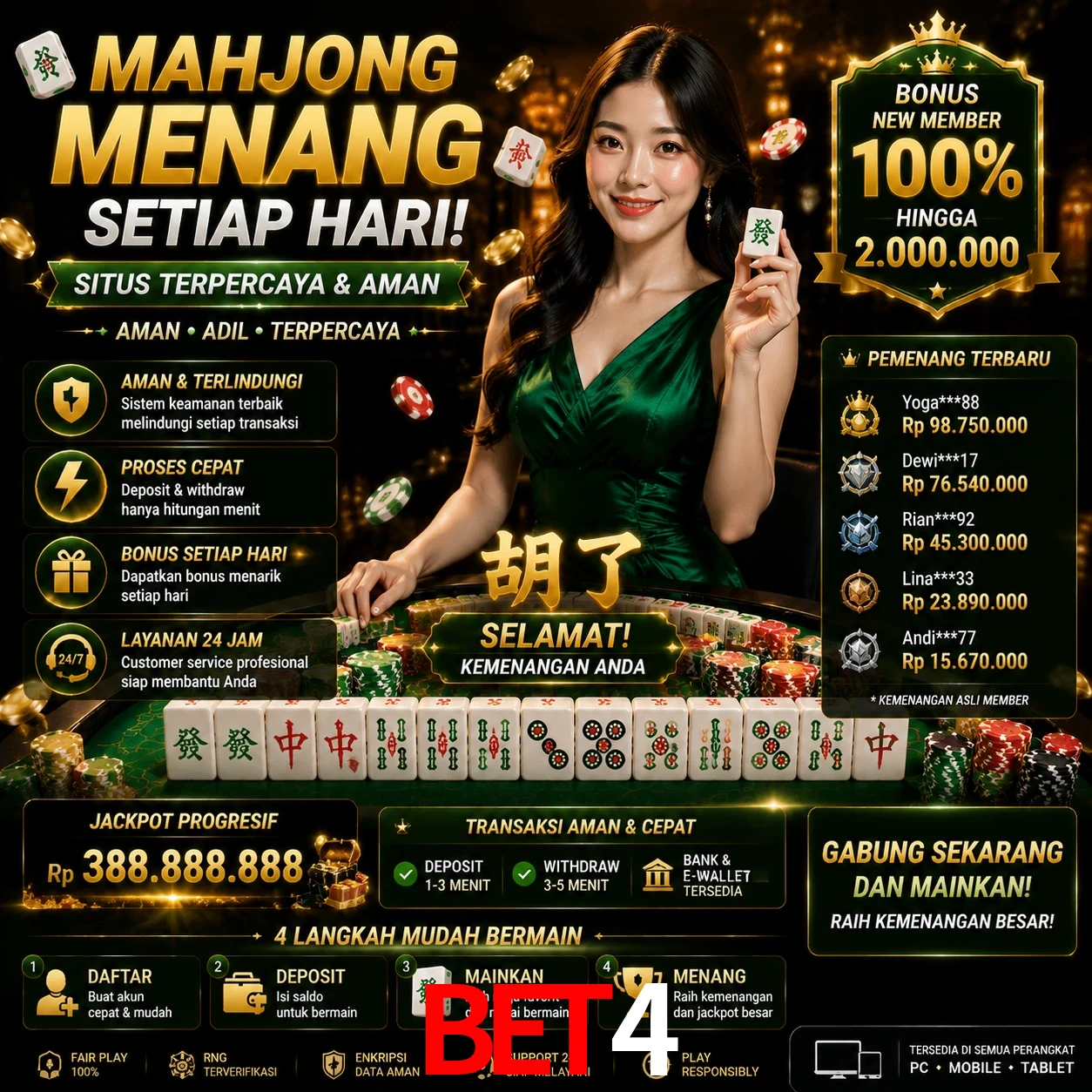 Cassino bet4 - mesas ao vivo e jogos