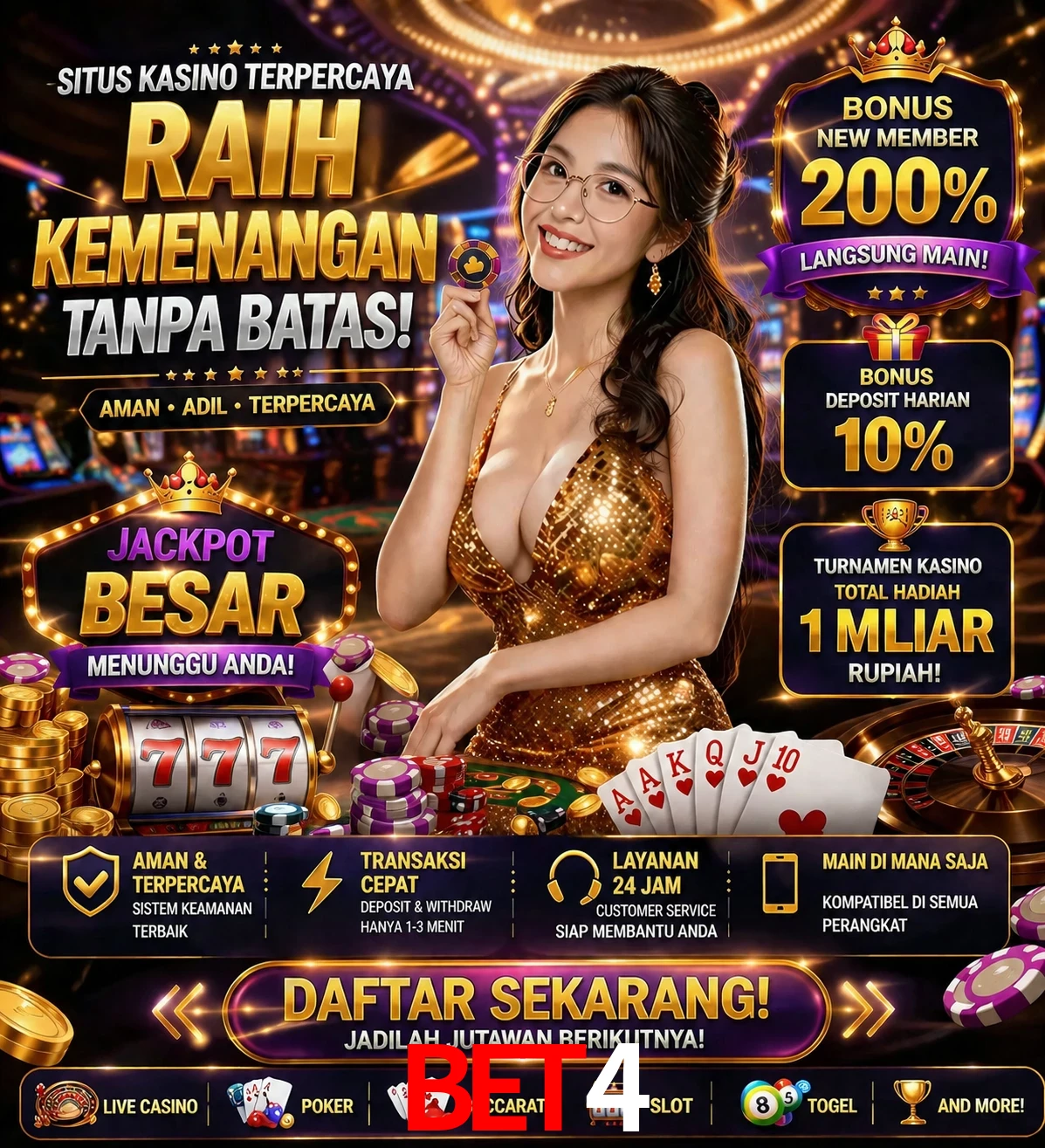Roleta e blackjack bet4
